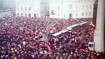 21 decembrie 1989 | Imagini din alt unghi cu spargerea mitingului, la ultimul discurs al lui Nicolae Ceaușescu